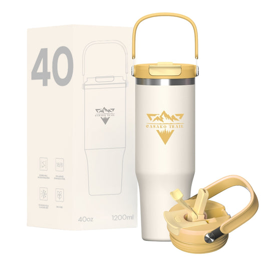 Tumbler térmico 1,2 L Flow KO-Lock a prueba de derrames Vainilla Ámbar